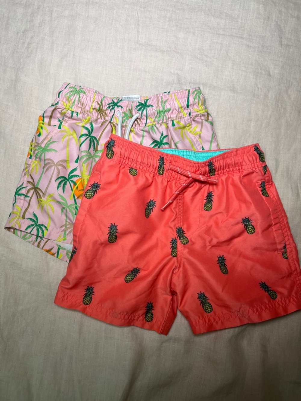 Two Pairs of Boy Swim Trunks